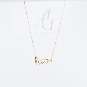 گردنبند طلا Love